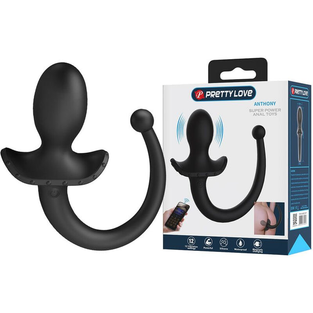 Schwarzer Anthony Massager mit Pretty Love Box