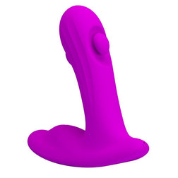 Masseur Bauer violet en vue oblique avec deux éléments arrondis sur les côtés de la tête