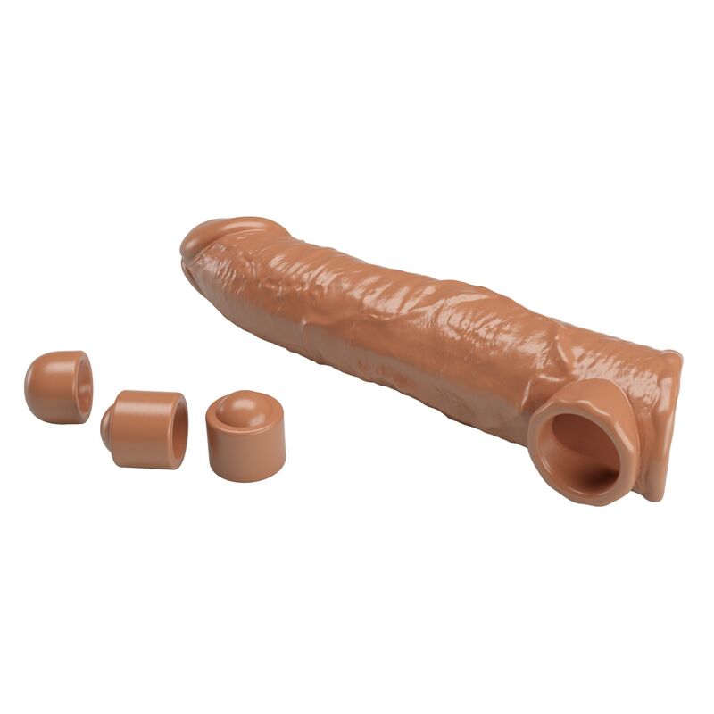 Pretty Love Penis-Verlängerungshülle 26 cm in Hautfarben — realistische Struktur