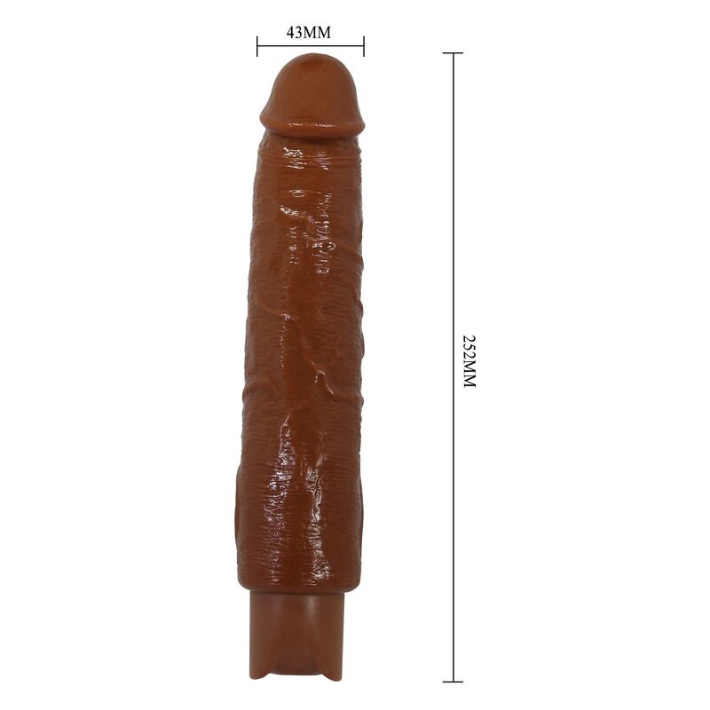 Schéma des dimensions de Soren : 25,2 cm de longueur totale et 4,3 cm de diamètre