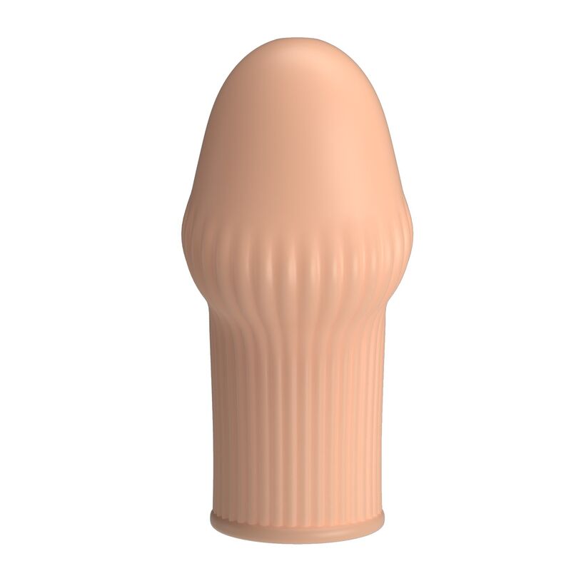 PRETTY LOVE Huel flesh-coloured ribbed penis sleeve for added thickness