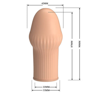 PRETTY LOVE Huel flesh-coloured ribbed penis sleeve for added thickness