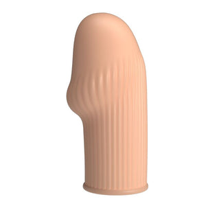 PRETTY LOVE Huel flesh-coloured ribbed penis sleeve for added thickness