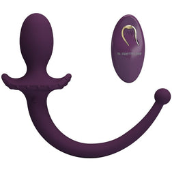 Plug anal vibrant à queue Lioea violet — base du plug