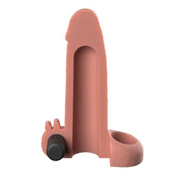 Gaine d'extension de pénis vibrante 5 cm — chair