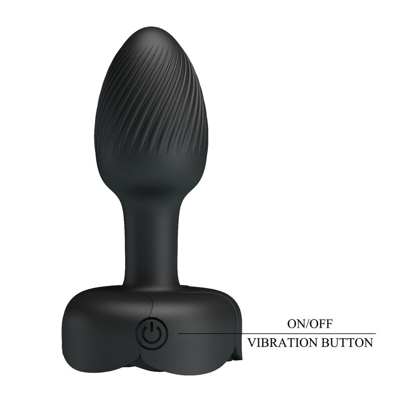 Vue de face du plug Jotham avec bouton de vibration sur la base