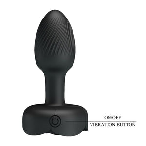 Vue de face du plug Jotham avec bouton de vibration sur la base