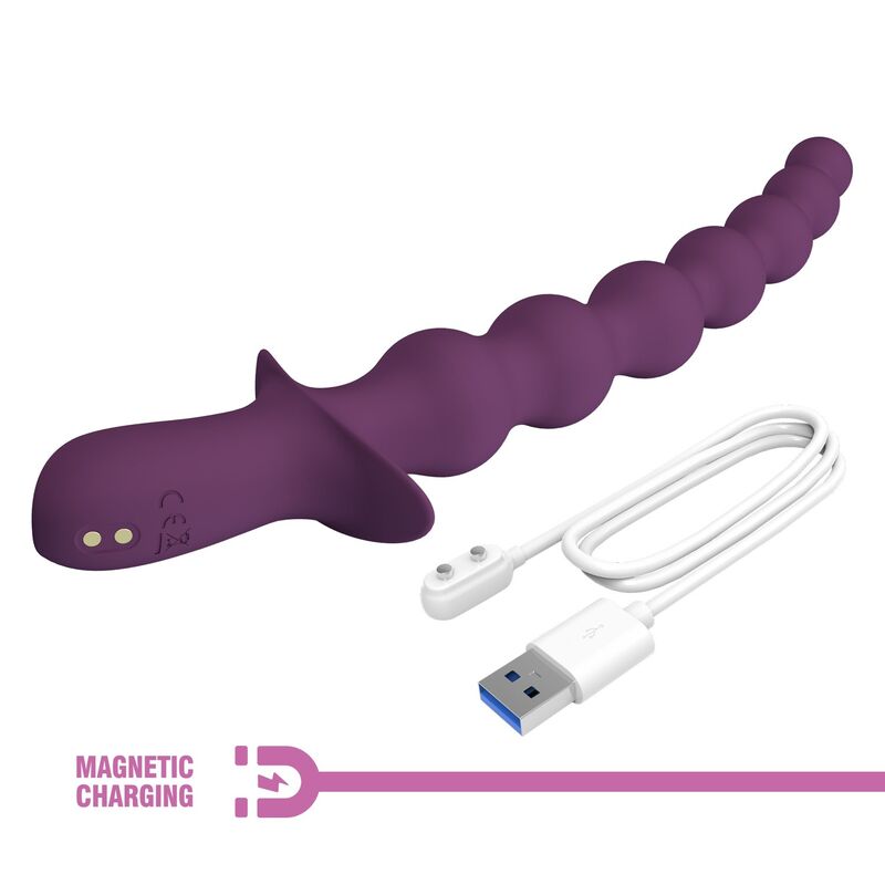 Chapelet anal Rigdon et son câble de charge magnétique USB