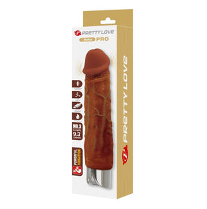 Boîte du vibromasseur réaliste Pro marron