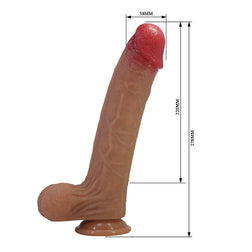 Orson-Diagramm: 27,8 cm insgesamt, 22 cm einführbar und Eicheldurchmesser 5,8 cm