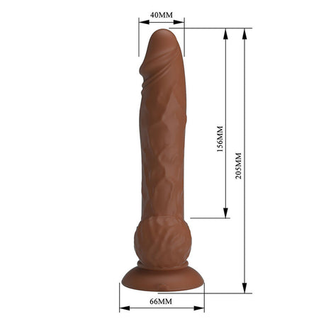 Dimensioni del dildo realistico marrone Eren