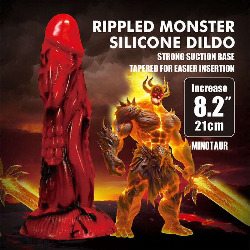 Visuel Power Monsters Minotaur : le gode face à un minotaure de flammes
