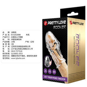 PRETTY LOVE ROCKER PENIS SLEEVE MAKE YOUR PENIS THICKER CLEAR