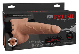 FETISH FANTASY SERIES HARNAIS REGLABLE PENIS REALISTE AVEC BALLES EJACULANTES 19 CM