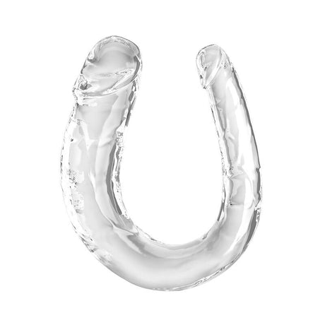 KING COCK DOUBLE TROUBLE DOUBLE GODE 33 CM TRANSPARENT