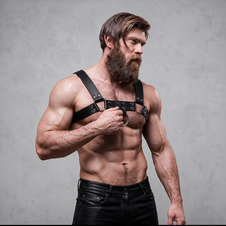 FETISH SUBMISSIVE ATTITUDE HARNAIS DE POITRINE EN ECO CUIR POUR HOMMES