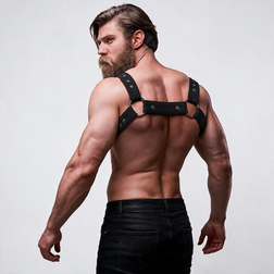 FETISH SUBMISSIVE ATTITUDE HARNAIS DE SPORT REGLABLE EN NEOPRENE POUR HOMMES