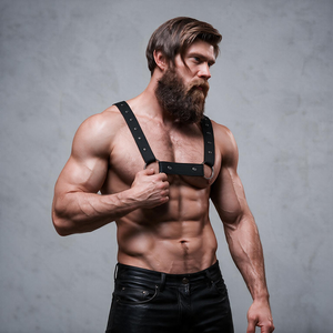 FETISH SUBMISSIVE ATTITUDE HARNAIS DE SPORT REGLABLE EN NEOPRENE POUR HOMMES