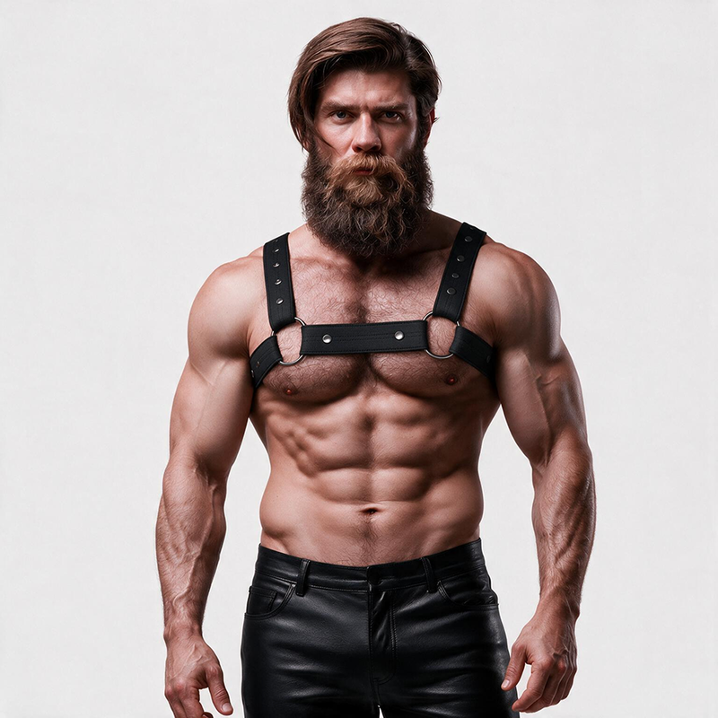 FETISH SUBMISSIVE ATTITUDE HARNAIS DE SPORT REGLABLE EN NEOPRENE POUR HOMMES
