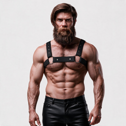 FETISH SUBMISSIVE ATTITUDE HARNAIS DE SPORT REGLABLE EN NEOPRENE POUR HOMMES