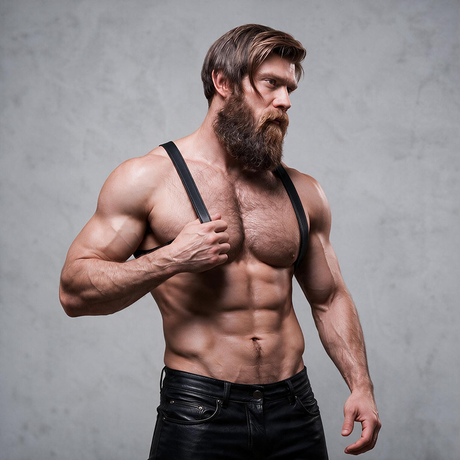 FETISH SUBMISSIVE ATTITUDE HARNAIS DOS EN ECO CUIR POUR HOMMES