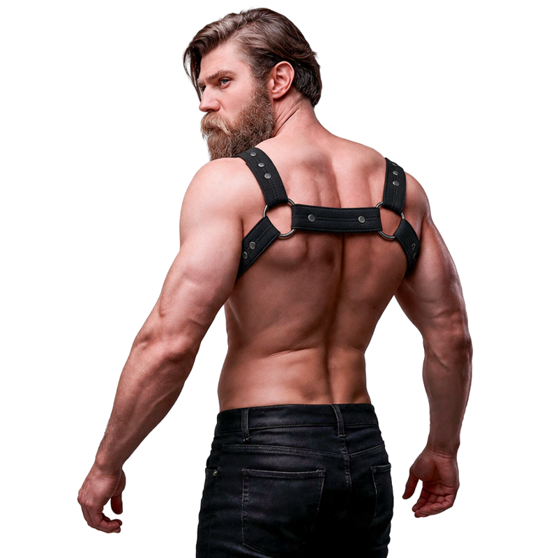 FETISH SUBMISSIVE ATTITUDE HARNAIS DE SPORT REGLABLE EN NEOPRENE POUR HOMMES
