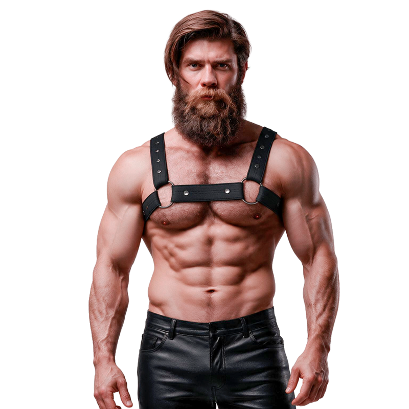 FETISH SUBMISSIVE ATTITUDE HARNAIS DE SPORT REGLABLE EN NEOPRENE POUR HOMMES