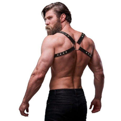 FETISH SUBMISSIVE ATTITUDE HARNAIS DOS EN ECO CUIR POUR HOMMES