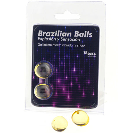 TALOKA 2 BALLES BRESILIENNES VIBRANT EFFET DE CHOC GEL EXCITANT