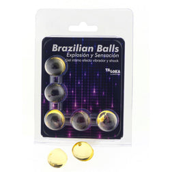 TALOKA 5 BALLES BRESILIENNES VIBRANT EFFET DE CHOC GEL EXCITANT