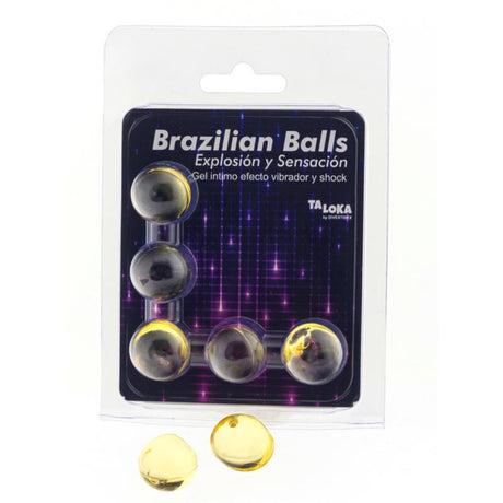 TALOKA 5 BALLES BRESILIENNES VIBRANT EFFET DE CHOC GEL EXCITANT