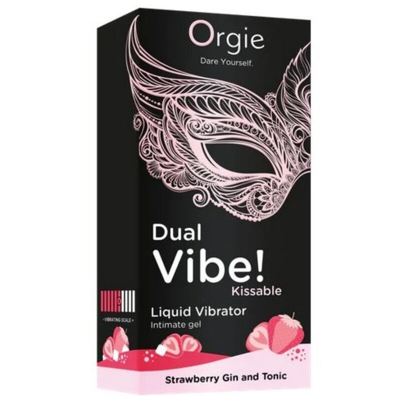 Étui rose et noir du gel Dual Vibe Strawberry Gin and Tonic