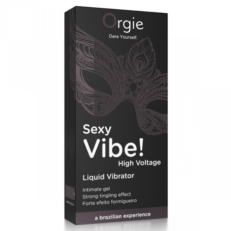Étui noir du gel Sexy Vibe High Voltage ORGIE 15 ml