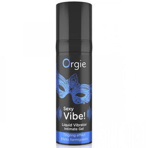 Flacon noir et bleu du gel Sexy Vibe classique ORGIE