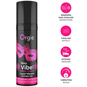 Gel Sexy Vibe Intense Orgasm ORGIE 15 ml et présentation des effets