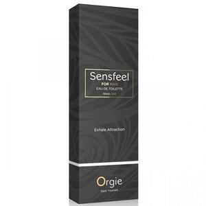 Schwarze Verpackung von Sensfeel for Man Eau de Toilette in Reisegröße