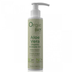 Flacon-pompe blanc et vert du gel intime Orgie Bio Aloe Vera
