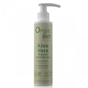 Flacon-pompe blanc et vert du gel intime Orgie Bio Aloe Vera