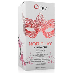 Boîte NoriPlay Energizer 500 ml avec masque rouge et branches fleuries