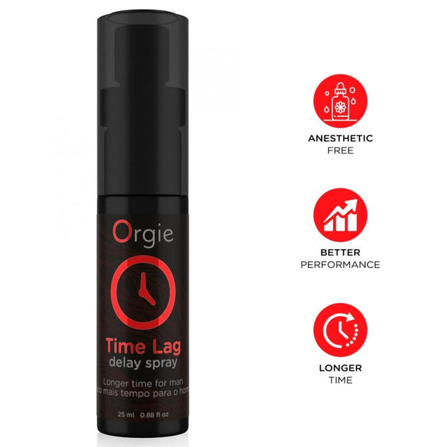 Spray Time Lag ORGIE 25 ml avec présentation des caractéristiques