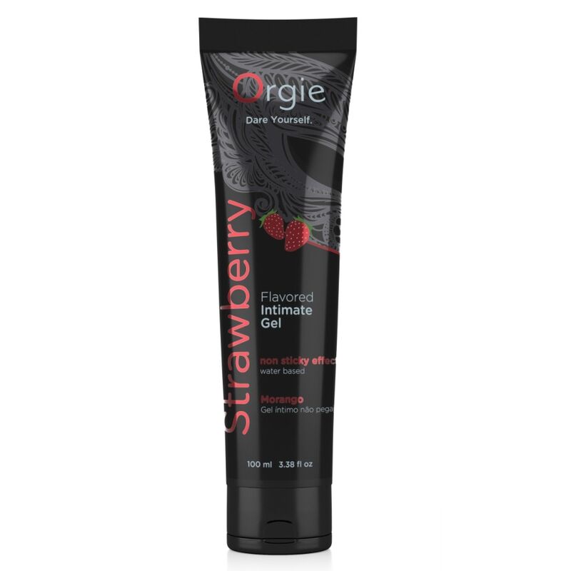 Tube noir du lubrifiant Lube Tube Strawberry ORGIE