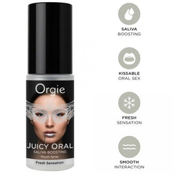Spray Juicy Oral ORGIE 15 ml et présentation de l’effet salivation