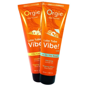 Les deux versions Lube Tube Vibe présentées ensemble, vendues séparément