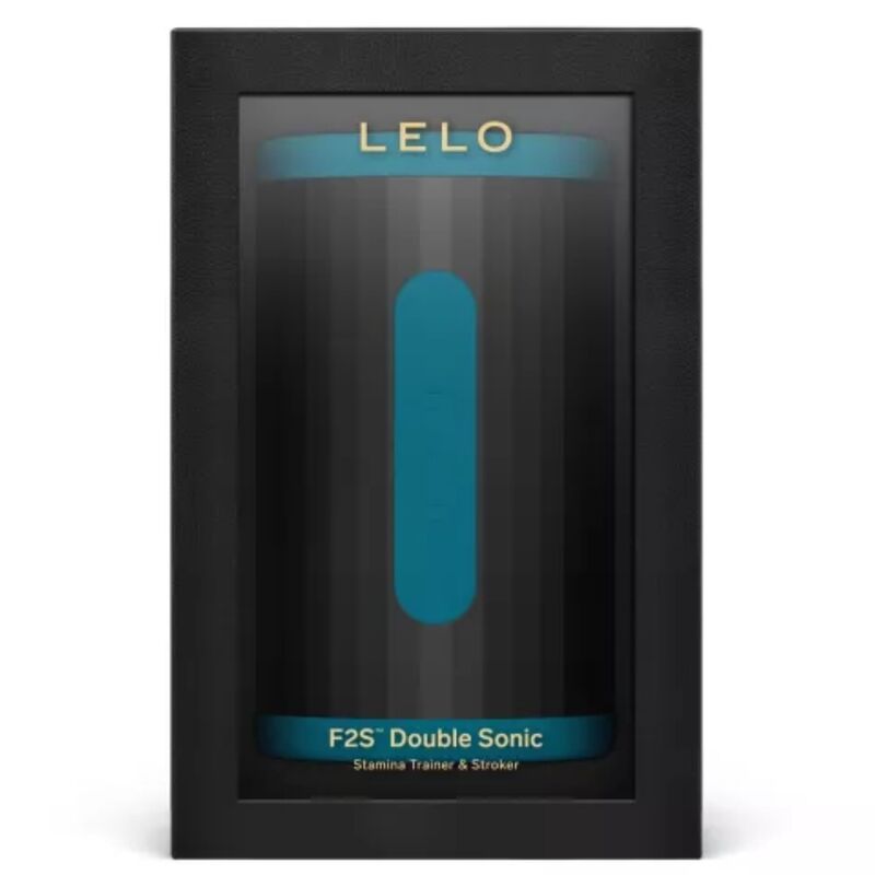 Boîte noire à fenêtre du masturbateur LELO F2S Double Sonic turquoise