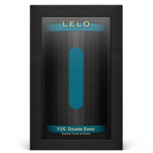 Boîte noire à fenêtre du masturbateur LELO F2S Double Sonic turquoise