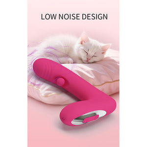 Duden rosa colocado perto de um gato dormindo num visual de apresentação