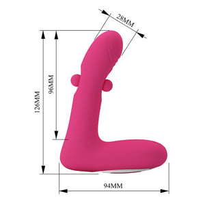 Diagrama de Duden: altura 12,6 cm, parte acima da base 9,6 cm e ponta de 2,8 cm