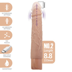 Vleeskleurige Kessler: vibrator en markeringen voor trillingen, heen en weer en USB-C opladen