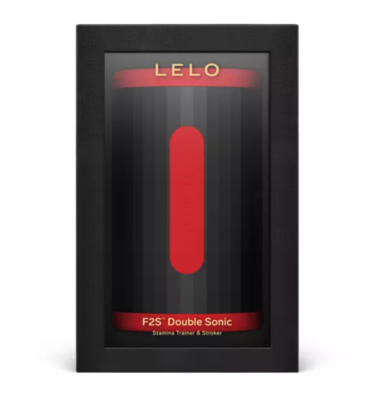Boîte noire à fenêtre du masturbateur LELO F2S Double Sonic rouge