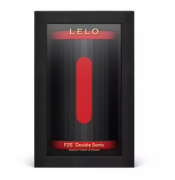 Boîte noire à fenêtre du masturbateur LELO F2S Double Sonic rouge
